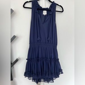Misa Los Angeles Navy Mini Dress